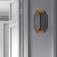 Lampe murale LED géométrique postmoderne en acier inoxydable pour salon, chambre, couloir, escalier - Design de luxe
