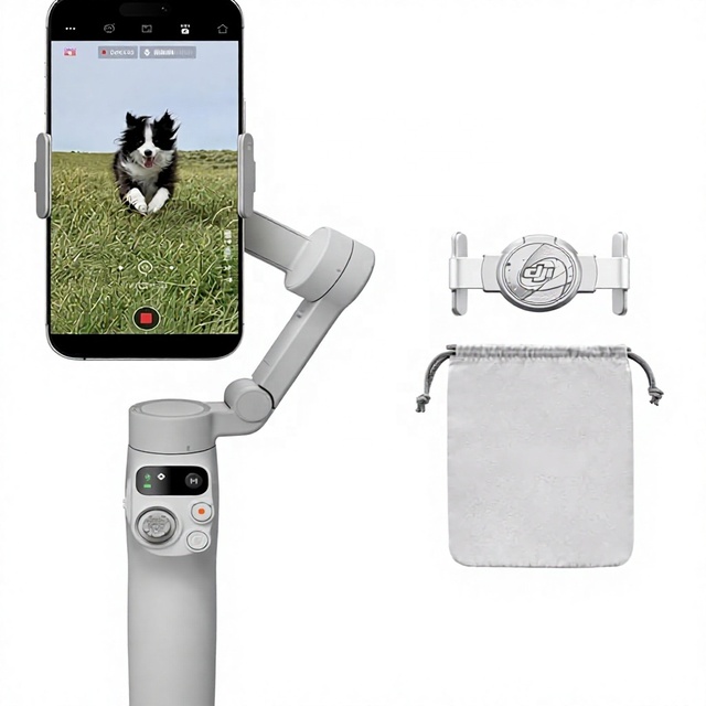 For Osmo Mobile 7 Gimbal Stabilizer for IPhone/Android Built-in Tripod 3- ActiveTrack 7.0 One-Tap Edit Phone Charging