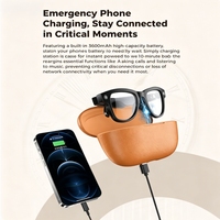 Gafas Inteligentes con IA para Oficina y Viajes, Cámara Dual de 1200P, Resistentes al Agua IPX-4, Traducción en Tiempo Real, Manos Libres, Carga Portátil