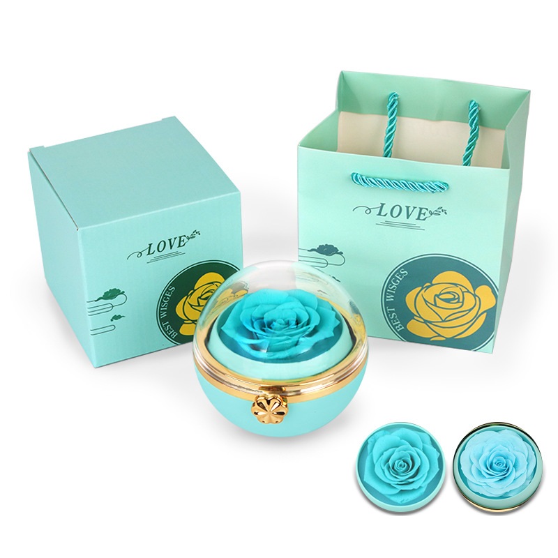 Blue soap flower