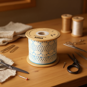 Strisce di pizzo 8 cm x 6 m colore crema per artigianato e cucito - Product Image 2