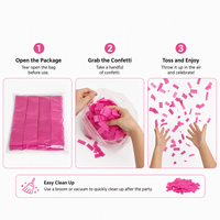 Canon à Confettis pour Événements : Révélation du Sexe, Mariage, Fête – Machine à Confettis Biodégradable et Ignifuge en Papier Bleu et Rose