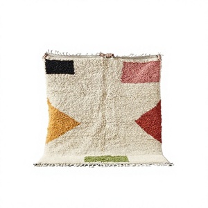 Tapis d'appoint en laine tufté à la main, design vintage, style marocain unique, prix de gros, tapis berbère marocain pour salon - Product Image 1