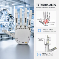 Main robotique intelligente et dextre TetherIA Aero, à commande manuelle, multi-doigts, pour la recherche et la manipulation