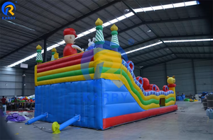 Toptan açık süper Mario sıçrama ev çocuklar için şişme oyun parkı şatosu karikatür Mario çift slayt şişme slaytlar - Product Image 4