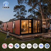 Casa Contenedor Expandible de Doble Ala de 20 pies, Instalación Rápida, Plegable, Prefabricada, Móvil, para Oficina en Obra o Dormitorio