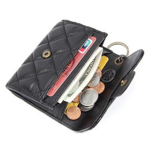 קלאסי פרח קמליליה קלאסי פרח פרח חתוך חתוך בעל כרטיס שטוח מעצב נשים בעל כרטיס עור אמיתי - Product Image 5