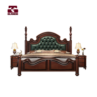 Ensemble de meubles de chambre à coucher complet avec lit king size européen, armoire et commode