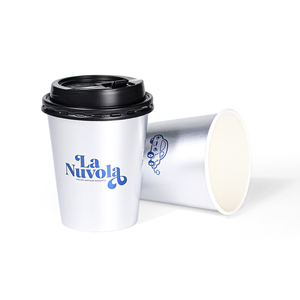 ZJPACK Custom Logo Eco-Friendly Biodegradable Single Wall Disposable Paper Cups for Hot Coffee & Tea with Lids