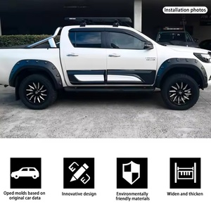 Accesorios Universales Flexibles para Automóviles de la Marca KQD, Guardabarros de Plástico ABS 4x4 Negros para Toyota HILUX 2016 en Adelante - Product Image 4