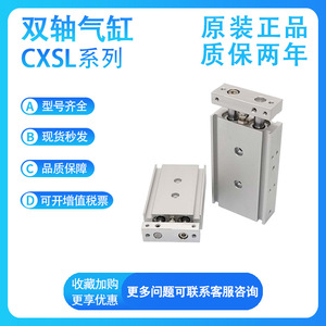   กระบอกสูบแกนคู่ ซีรีส์ CXSL อลูมิเนียม แกนคู่แบบมีรางนำทาง แม่เหล็กปรับระดับได้ - Product Image 5