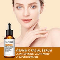 Sérum à la vitamine C avancée formule personnalisée à l'acide L-ascorbique stable pour tous les types de peau réduit le collagène pour le visage ginseng organique à base de plantes