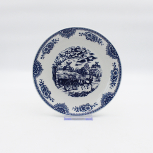 Ensemble <span class=keywords><strong>de</strong></span> soucoupe <span class=keywords><strong>de</strong></span> vaisselle en céramique bleu profond classique Collection <span class=keywords><strong>de</strong></span> vaisselle en porcelaine imprimée pour un usage domestique - Product Image 4