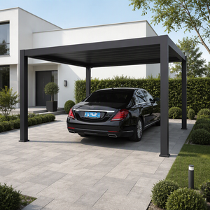 Pérgola Motorizada de Aluminio para Coche, <span class=keywords><strong>Toldo</strong></span> Impermeable para Exteriores, Gazebo con Techo de 3x3, <span class=keywords><strong>3x4</strong></span>, 3x5, 3x6, 4x4, 4x5, 4x6 m, <span class=keywords><strong>Toldo</strong></span> de Aluminio para Jardín - Product Image 1