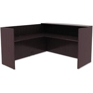 Alera ALERA Valencia Meuble de réception moderne en pierre 44.13L X 23.63P X 41.5H Espresso avec éclairage LED pour Hôtels, Écoles, Bars - Product Image 2