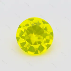 钻石替代石YAG圆形7毫米黄色钇铝石榴石宝石