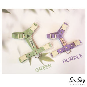 SinSkyカスタムY形状犬ハーネスとリーシュセット屋外トレーニングソフト調整可能麻ペットチェストデザイナー高級犬ハーネス - Product Image 6