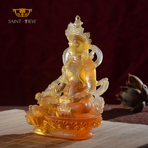 Estatuas de Jambhala Amarillas de la India, Esculturas Budistas de Cristal, Figura de Buda Hecha a Mano, Venta al por Mayor - Product Image 2