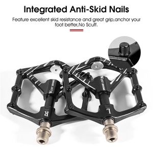 Pédales de vélo WEST BIKING à roulements magnétiques, pédales de vélo à plateforme en alliage d'aluminium, grande surface, route, <span class=keywords><strong>VTT</strong></span>, pédales de vélo de montagne - Product Image 2