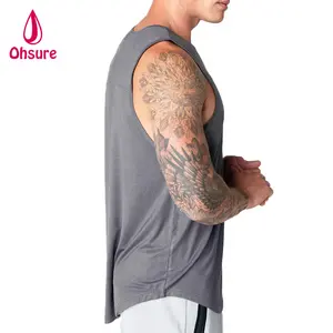 Camiseta de corte bajo para hombre, camiseta sin mangas para Fitness y musculación, 2022