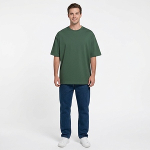 100% Cotton Men's Embroidered T Shirt Short Sleeve Crew Neck Soft Casual Wear Custom Logo OEM Wholesale Manufacturer - Product Image 1