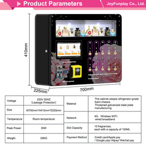Distributeur automatique de <span class=keywords><strong>parfum</strong></span> et de cologne JFP avec écran tactile, paiement par QR code, carte et pièces de monnaie, commercial, 24h/24 - Product Image 3