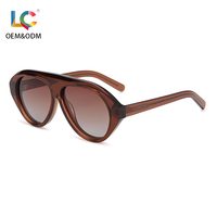 Lunettes de soleil polarisées UV400 surdimensionnées en acétate pour la plage, les fêtes estivales, style mode homme et femme, vente en gros