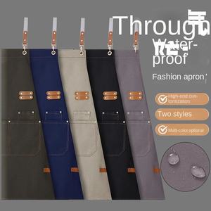 Delantal de Lona Impermeable, Resistente al Aceite y Antiincrustante, con Impresión por Transferencia Térmica, Unisex, para Salones de Belleza y Peluquerías, de Longitud Media - Product Image 5