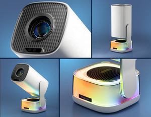 Proyector Inteligente con Enfoque Automático y Corrección Trapezoidal, Sistema Android 13, WiFi, para Teléfonos Inteligentes, Películas 4K, 3D, LCD 1080P, Karaoke, Luz de Neón RGB - Product Image 2