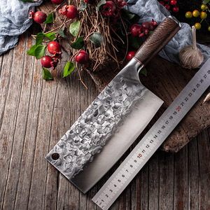 Cuchillo de Cocina Longquan con Patrón de Martillo, Forjado a Mano en Acero Inoxidable, Herramienta de Corte para Uso Doméstico, Inspirado en <span class=keywords><strong>la</strong></span> Antigua China - Product Image 4