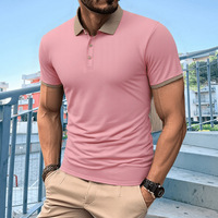 Chemise d'affaires pour homme à manches courtes, 100 % polyester tissé, brodée, respirante, unie, avec col européen et américain, personnalisable