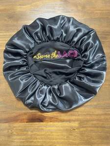 Bonnet en satin grande taille personnalisé avec bande élastique, bonnet de nuit en soie pour femmes, idéal pour les tresses - Vente en gros usine - Product Image 4