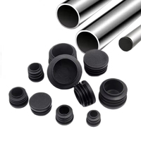 Tapones de Plástico Negros para Tubos de Acero JIAF, 12mm-114mm, Personalizables, Protectores de Patas de Silla, Almohadillas Antideslizantes para Muebles