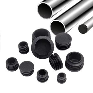 سدادة فولاذية داخلية من JIAF 12 لون أسود-غطاء أرجل كرسي دائري من البلاستيك وسادة مانعة للانزلاق غطاء أرجل الكرسي - Product Image 3