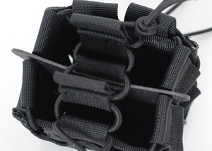 Bolsa de revista doble compatible con MOLLE para soporte de cinturón de fijación rápida de 2 capas de <span class=keywords><strong>9mm</strong></span>/5,56 con nailon duradero y diseño de liberación rápida - Product Image 6