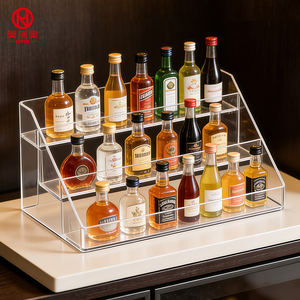 High Transparent Durable Plastic Display Racks Storage Liquors <strong>Mini</strong> Bottle Wines Rack Countertop <strong>Supermarket</strong> - Product Image 6