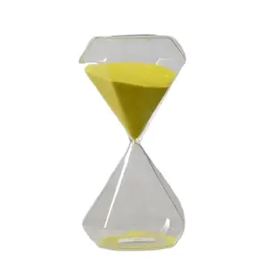 Temporizador de areia de cores de 5 - 60 minutos, relógio de ampulheta em forma de diamante, personalizado, branco, ouro, vermelho, amarelo, areia, decoração de casa