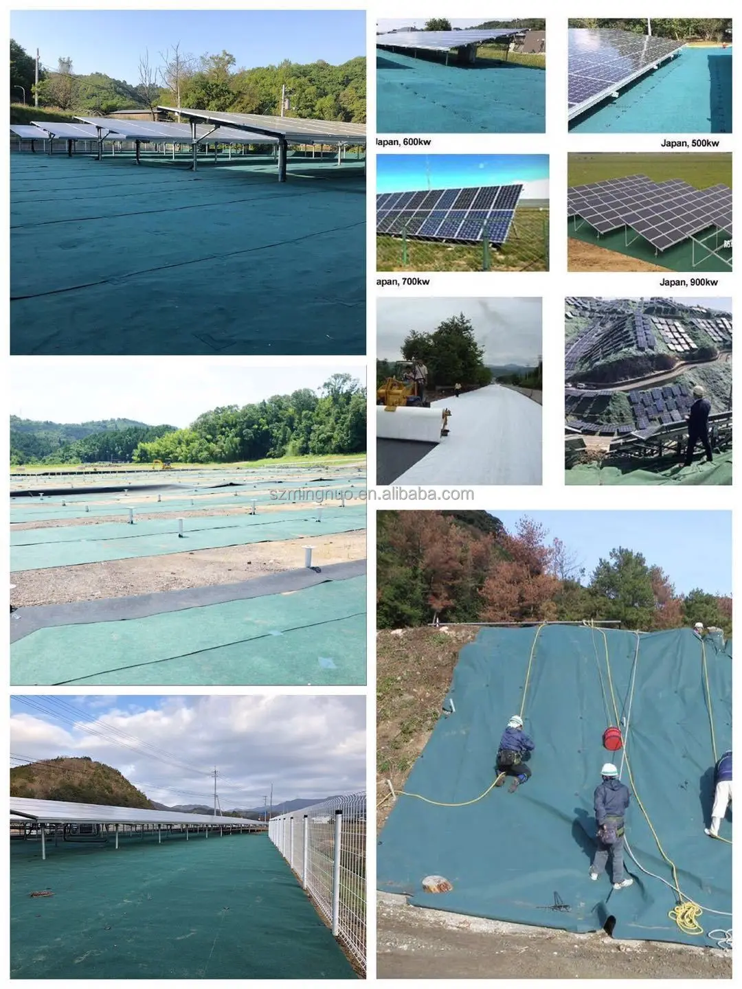 Solar Remote Monitoring System Weed Sheet Anti-grass Nonwoven Fabric Mat/ Solar Power Plant Antigrass Weed Sheet