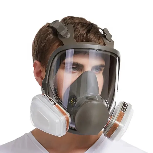 Venta directa de fábrica 6800 Mascarilla química de máscara completa con kits de respirador de pieza facial de cartucho de para protección contra vapores de polvo