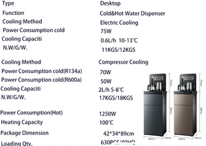 Distributeur d'eau vertical YISO Premium à chargement par le bas, avec deux bouilloires en verre, écran tactile intelligent, pour la famille - Product Image 2