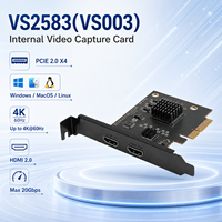 Carte de capture vidéo HDMI PCIe 4K 60Hz, entrée HDMI 2.0, sortie en boucle, 20 Gbit/s, carte de capture interne GSV2011 pour PC, Mac, Linux, diffusion en direct