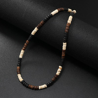 Nouveau Collier Bohème Vintage Hawaïen pour Homme, Perles, Été, Surf, Noix de Coco, Turquoise