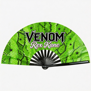 Abanicos de Bambú Pintados a Mano con Logotipo Personalizado para Regalo de Boda para Invitados - Accesorios para Club Nocturno - Product Image 5