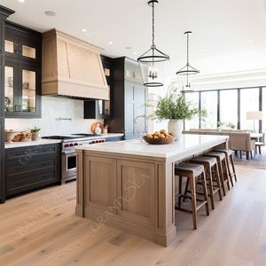 Baru paket datar lemari dapur biji-bijian kayu desain standar Australia lemari dapur suku cadang furnitur untuk dapur - Product Image 1