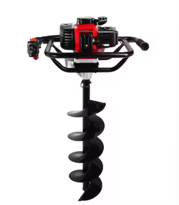Taladro de tierra a gasolina para postes, perforador de agujeros para jardín y granja, broca de acero para plantar árboles, arranque fácil, alto torque, herramienta portátil de calidad para bricolaje, 52CC - Product Image 1