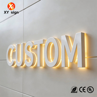 Lettres en relief LED personnalisées pour extérieur, étanches, rétroéclairées, taille personnalisée, logo, signalétique certifiée CE RoHS pour la publicité dans les centres commerciaux et les magasins