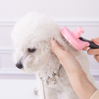 Peigne de toilettage électrique, peigne pour animaux de compagnie, peigne à épilation du chien, pour chat, avec bouton auto-nettoyage