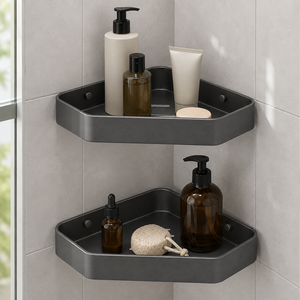 <span class=keywords><strong>Étagère</strong></span>s de salle de bain modernes et luxueuses - Accessoires de salle de bain, panier de douche mural sans perçage, organisateur de rangement - Product Image 2