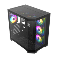 GAMEMAX-HYPE-A Mid Tower ATX Gaming PC Case with 3-Piece Glass Panels OEM/ODM in Stock
