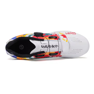 <span class=keywords><strong>Scarpe</strong></span> da Ciclismo su Strada Professionali Bianche Sportive Resistenti Leggere e Traspiranti con Tacchette per <span class=keywords><strong>Bici</strong></span> da Corsa MTB all'Ingrosso - Product Image 5